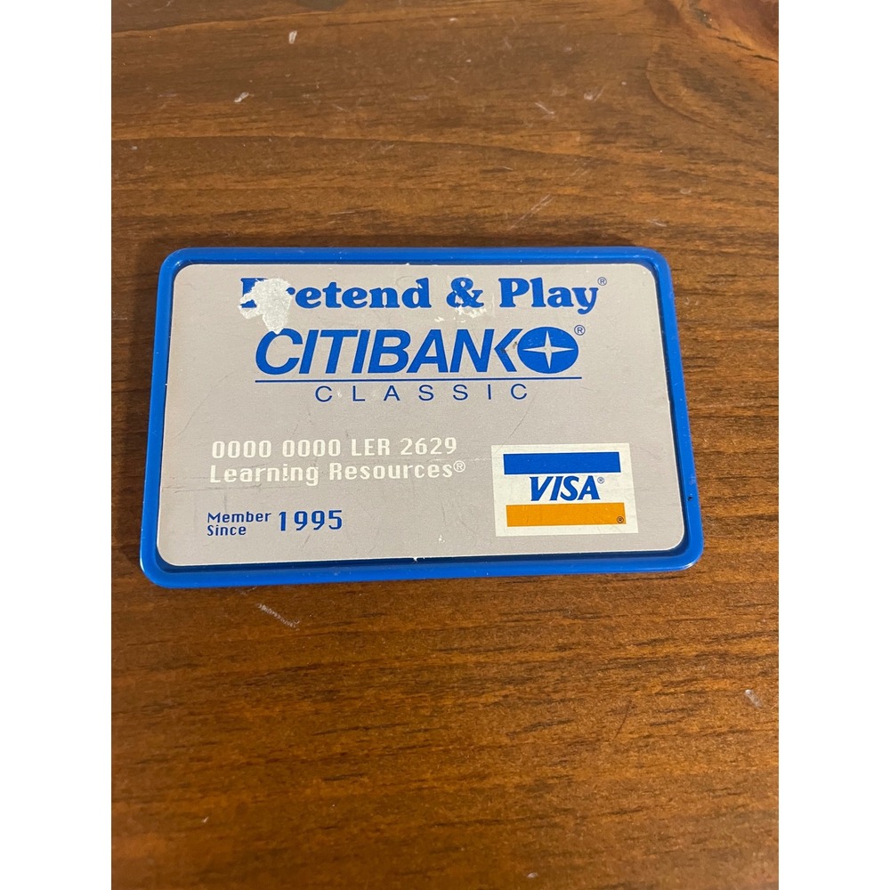 Learning Resources Pretend & Play Citibank Classic Visa Toy Credit Card Blue